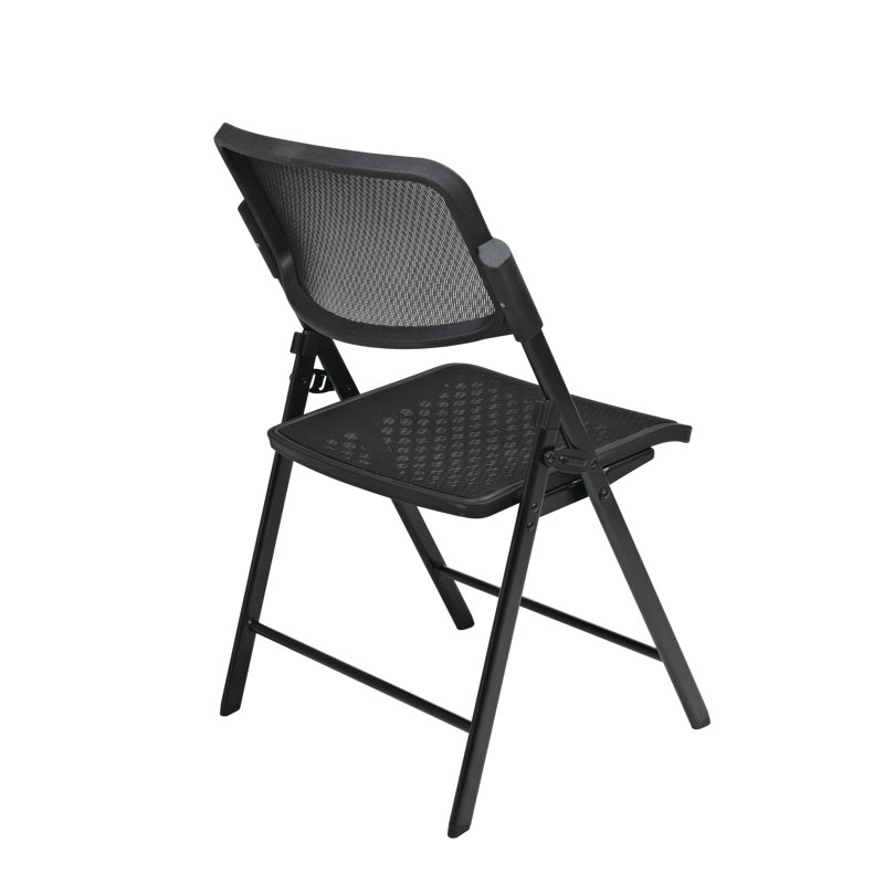Geriyah Fabric Office Folding Chairs Folding Chair Set, Black