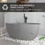 Baignoire de trempage autoportante 63 po avec drain central 63 po Terrazzo