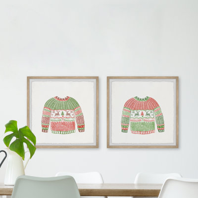 Christensen Christensen Christmas Knitted Coat - 2 Piece Single Picture Frame Painting