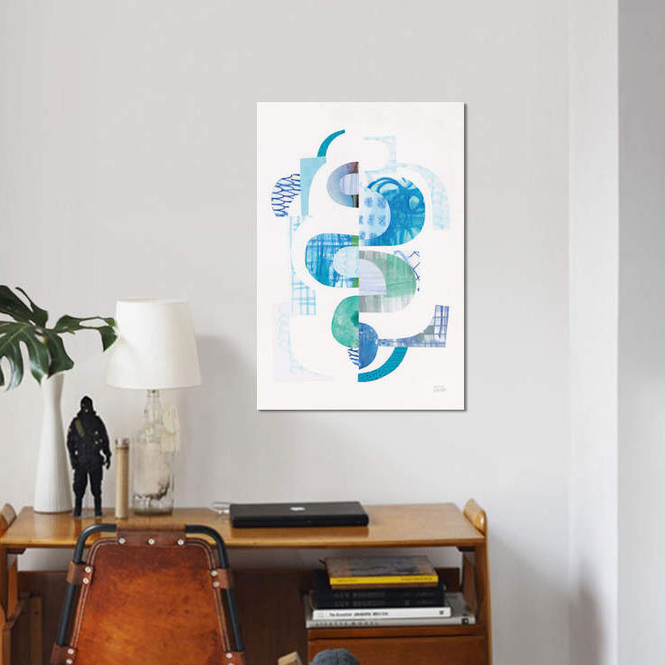 « fragments vi », reproduction d’impression sur toile, H 12 po x l 8 po x P 0,75 po, Toile tendue, Pas de tapis