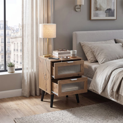 40 cm W Acrylic Bedside Table