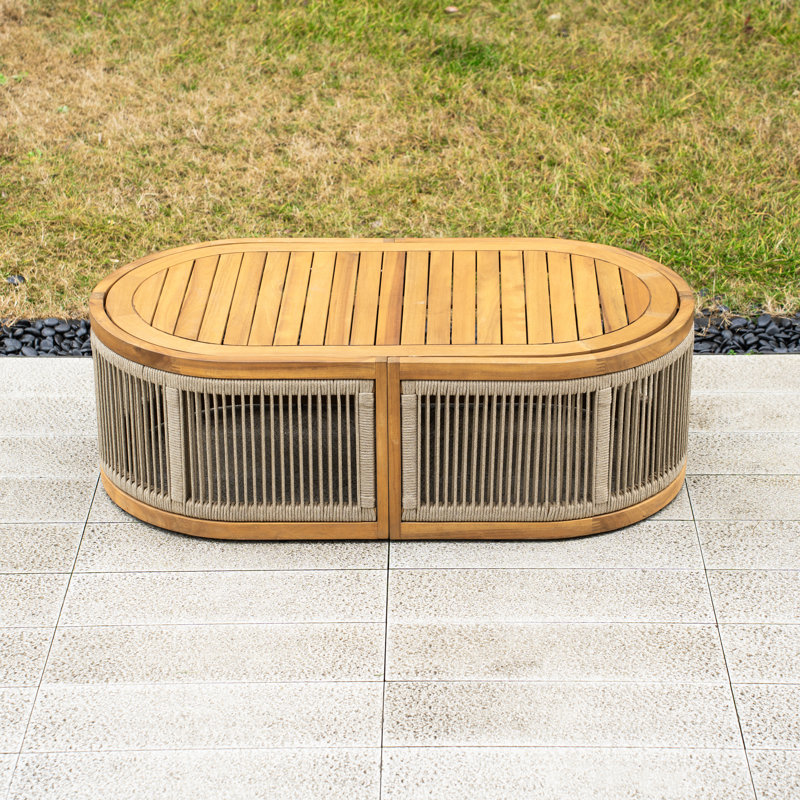 Oval Acacia Outdoor Coffee Table