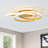 Codie 3- Light 21.3 Inches Black Led Semi Flush Mount with Remote Control-2017203055-2105347341