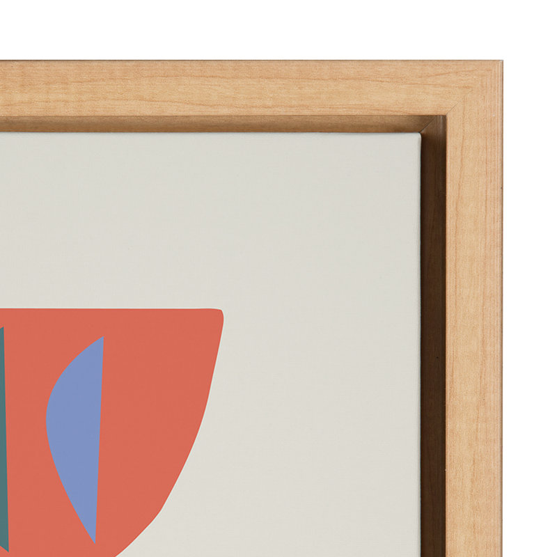 «Mid Century Succulents» par Rachel Lee 3 Birdies Studio, reproduction d'art sur toile encadrée, Cadre naturel