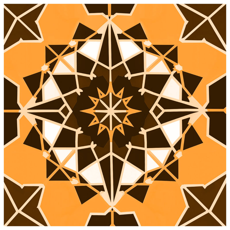 Orange Brown Mandala Comforter, King