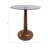 Ernstfried Elegant Glass-Top Wood Pedestal Side Table for Living Room Accent - Sculptural Narrow End Table for Entryway Styling - 21", Brown & Clear