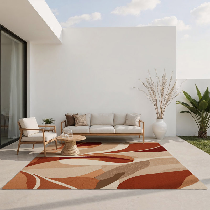 Tapis intérieur et extérieur Oasis Dreams, Rectangle 1 pi 6 po x 2 pi 6 po