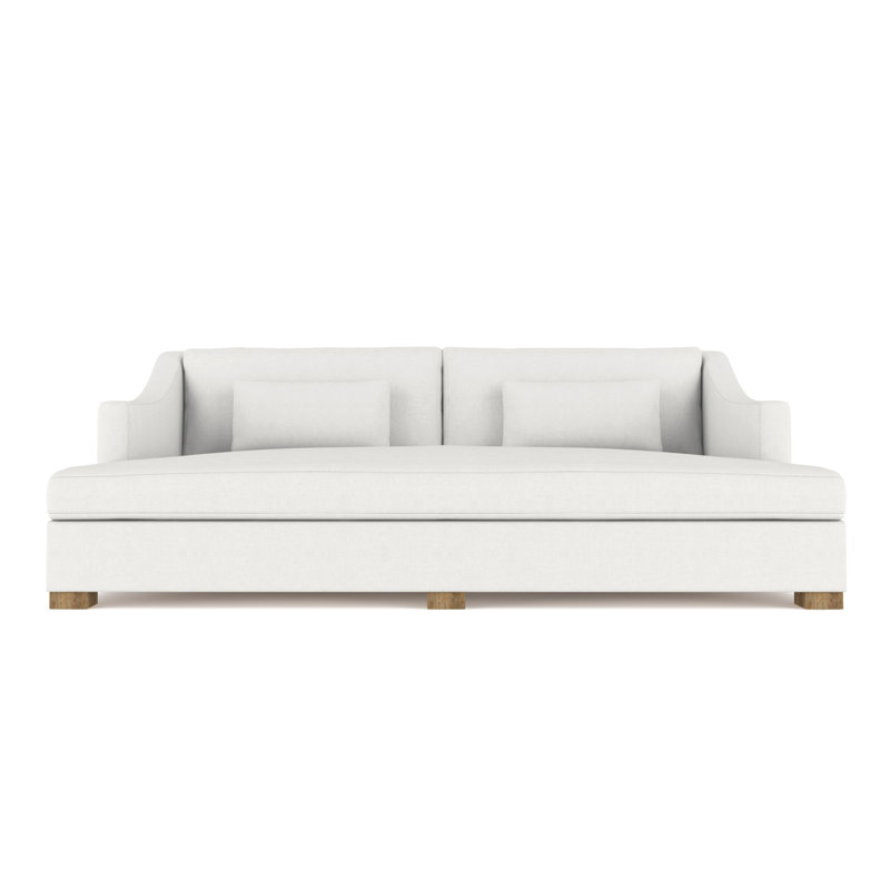 Crosby Slope Arm Daybed, Vintage Leather Blanc, Weathered