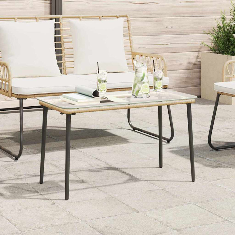 Rectangular Outdoor Side Table, Natural