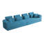 Canapé modulaire en forme de L, canapé modulaire en velours côtelé de style minimaliste moderne-117434709
