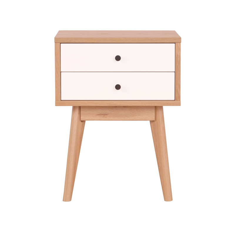 Mccoy End Table, White/Oak