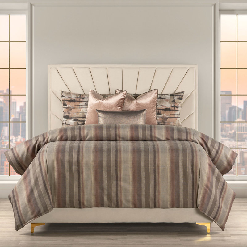 Spry Smoke Duvet Cover & Insert Set, TwinDuvetCover&Insert+1StandardShams+2ThrowPillow