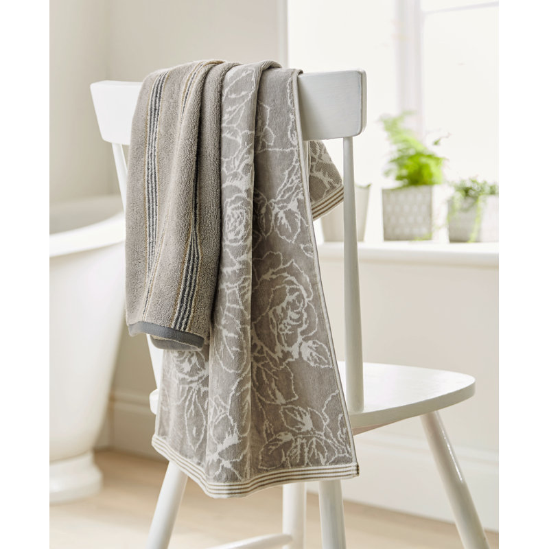 Chelsea Rose Bath Towel, Silver