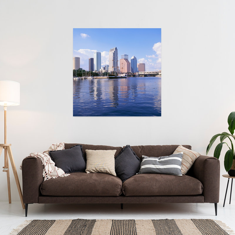 Usa Florida Tampa Office Buildings In Tampa Abstract Contemporary Architecture City Wall Art Print, 91.44cm H x 91.44cm W