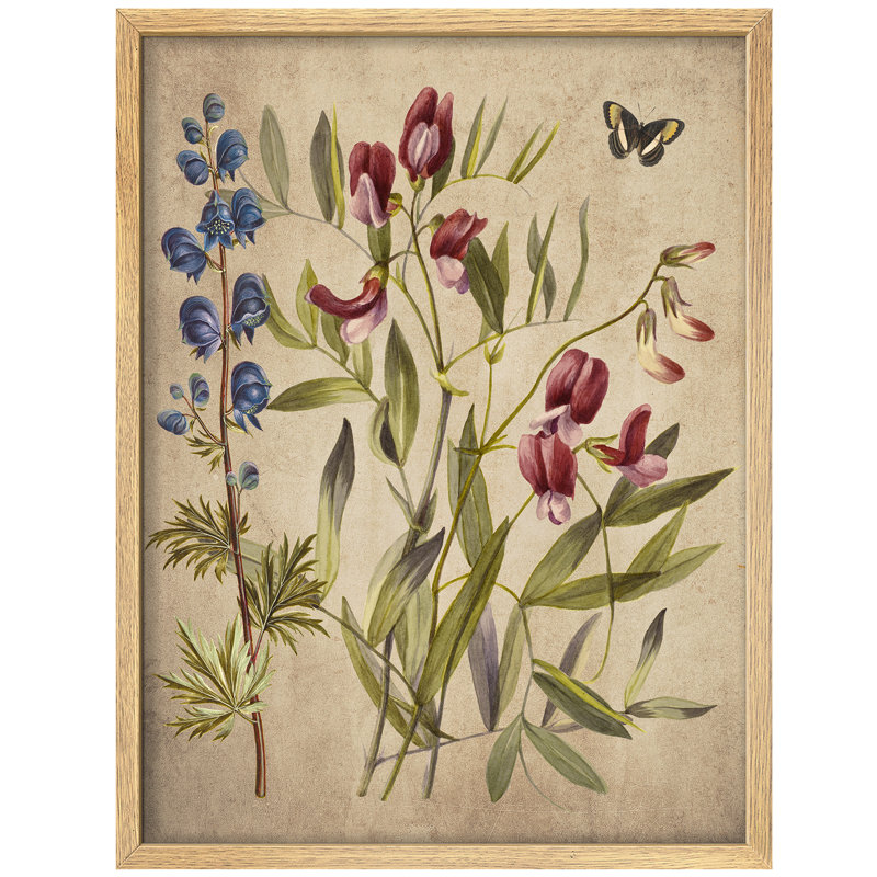 "Les fleurs de pois fleurissent une œuvre d'art rustique, des affiches encadrées, un petit art mural de salle de bain"