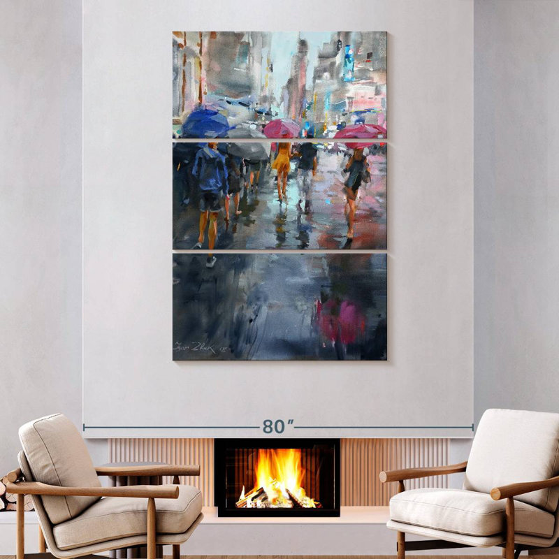 Sireci It's Raining, 74" H x 48" W