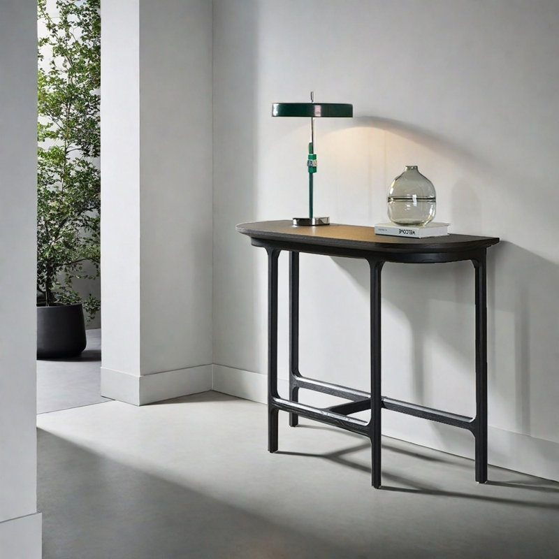 Console demi-cercle, H 33,5 po x l 31,5 po x P 11,8 po