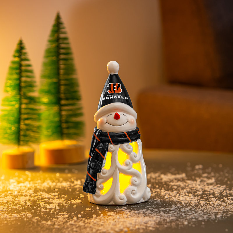 Statuette DEL bonhomme de neige Cincinnati Bengals, 8 po