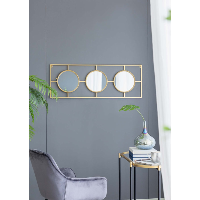Charmant miroir mural rectangulaire avec cadre élégant pour la décoration intérieure