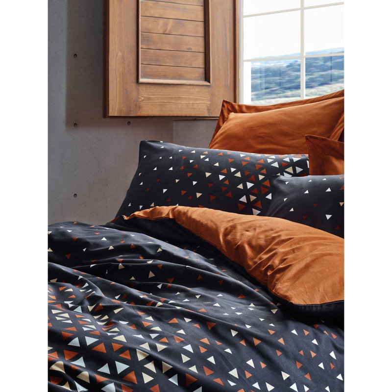 Ensemble de housse de couette 100% coton Ainslee, Housse de couette très grand + 2 taies d'oreiller