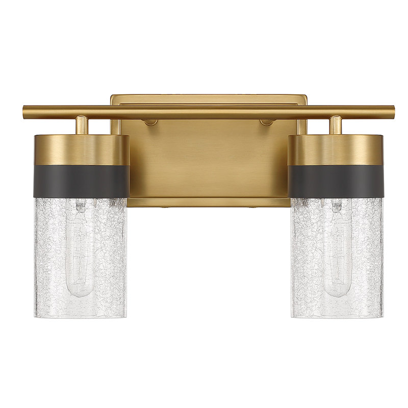 Éclairage pour meuble-lavabo à 2 lumières Cabriano, Deux lumières, 8.75" H x 14" W x 14" D