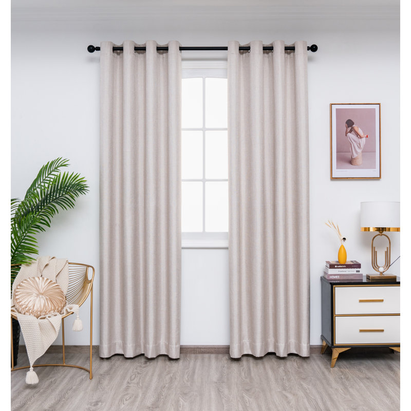 Elsa Thermal Insulated Max Blackout Curtain Set of 2, Oyster