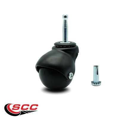 2 Inch Hooded Grip Neck Ball Casters Set of 5 Service Caster