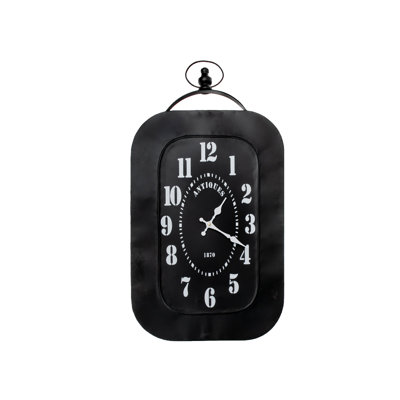 Horloge rectangulaire en métal Nilde