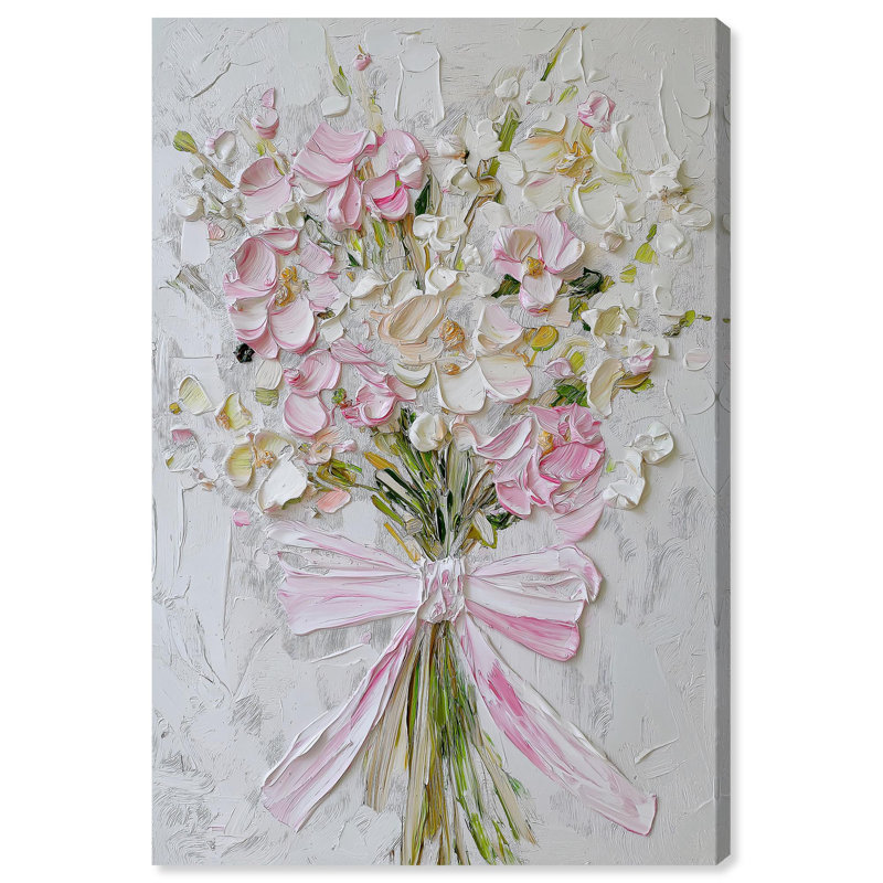 Décoration murale en toile «Layered Lily» par Art Remedy, H 15 po x l 10 po, Toile tendue, Peinture sans cadre