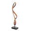 Sculpture abstraite en polystone Cole et gris avec base rectangulaire noire