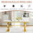 69" Faux Marble Dining Set Of 7, Stainless Steel H-Frame Table & Velvet Tufted Seating With Ring Pulls-1369876824-1369876826-1369876819