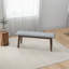 Banc rembourré en tissu