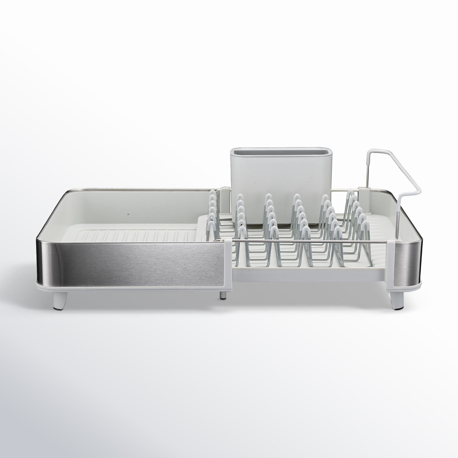Joseph Joseph Extend Expandable Dish Rack, Light Stone/Silver
