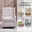 Fauteuils inclinables, fauteuil oscillant pivotant à 360 ° avec inclinaison réglable pour chambre de bébé moderne | Beige | Lin