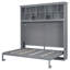 Grand lit escamotable mural avec tablettes supérieures et USB, gris (VIEUX SKU: LP006668AAE)