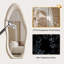 Miroir pleine longueur 63 po x 24 po, miroir ondulé irrégulier, miroir de plancher arqué, miroir mural suspendu ou appuyé contre le mur pour la chambre à coucher, miroir en bois enveloppé de flanelle-1441875320