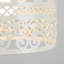 22.5cm H Plastic Drum Pendant Shade ( Spider ) in White