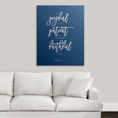 " Romans 12:12 - Scripture Art "