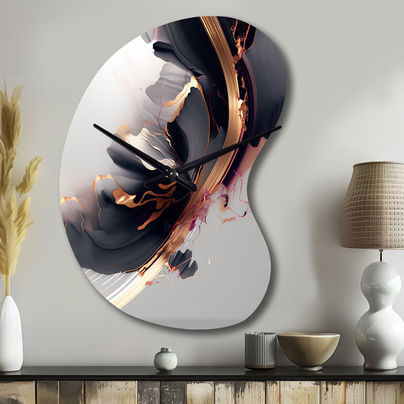 Horloge murale Haniff Rosegold, Grand