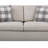 Niamey Fabric & Walnut Finish Loveseat w/ 2 Toss Pillows