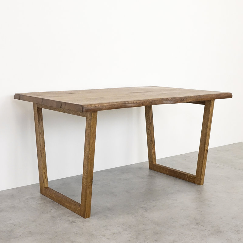 Iyana Oak Solid Wood Dining Table, Brown Wood, H75 x L200 x W80cm