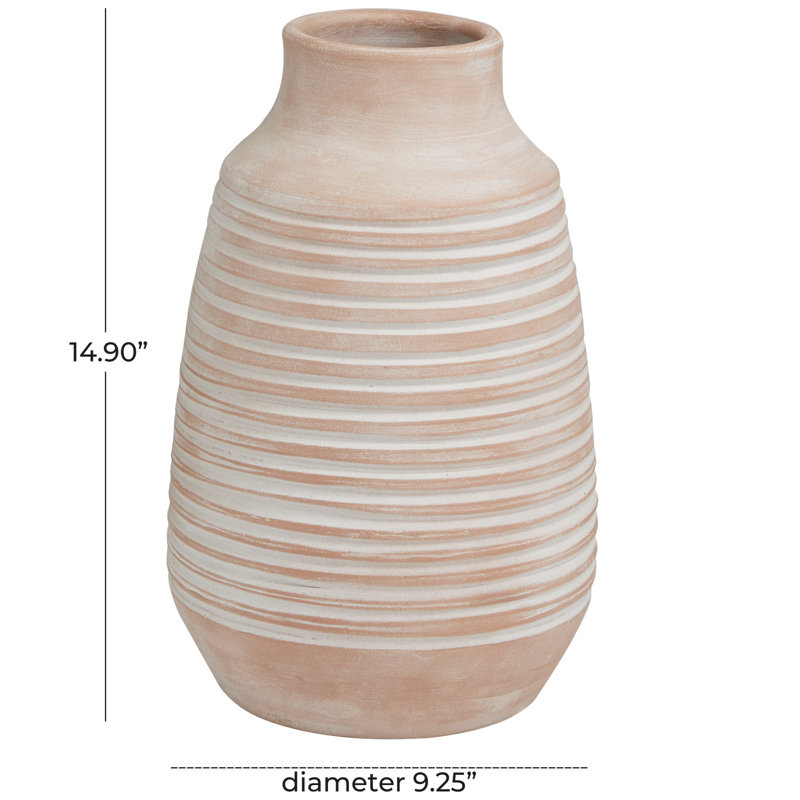 Elverie Terracotta Table Vase, 14.9"