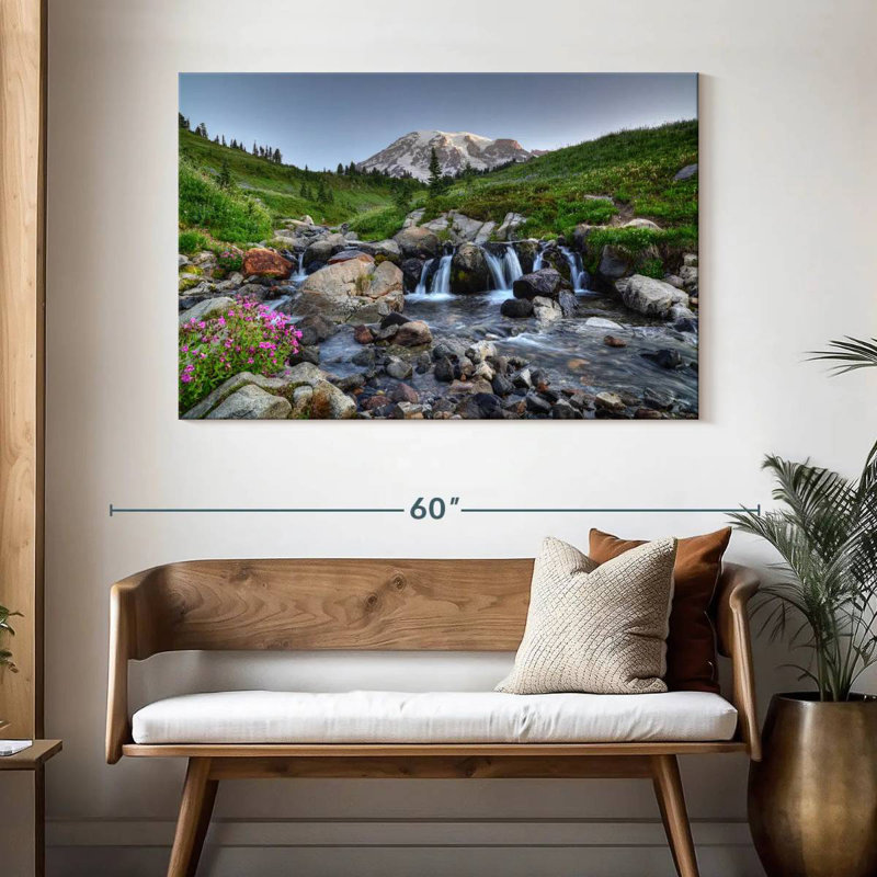 Alvord Cascades par le mont Rainier, H 32 po x l 48 po