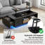 Table basse noire à DEL Smart Lift