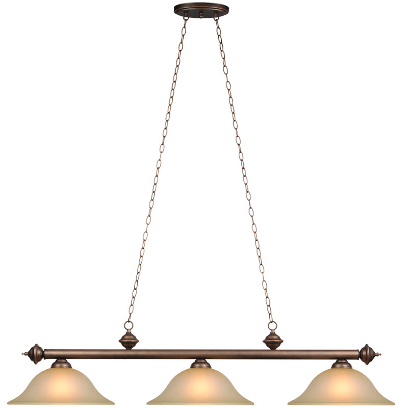 Luminaire suspendu linéaire pour table de billard 3 lumières Cedartown par RAM Game Room