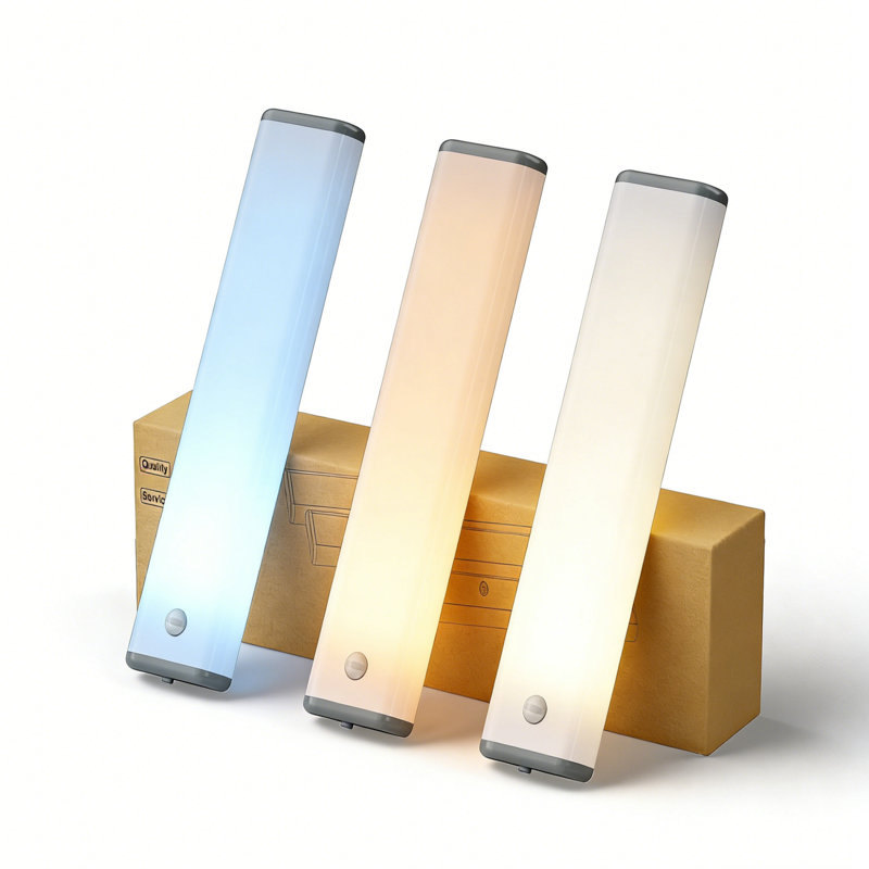 LEPOTEC 8.03Inch 78LED 3Colors Wireless Rechargeable Motion Sensor Cabinet Light
