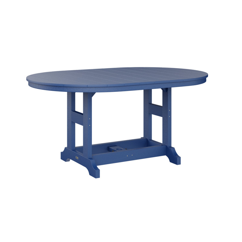 Table de salle à manger Berlin Classic, H 30,87 po x l 64 po x P 44 po, Bleu pacifique