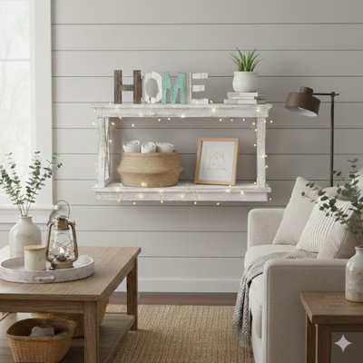 Wood HOME Text & Numbers Letter Block