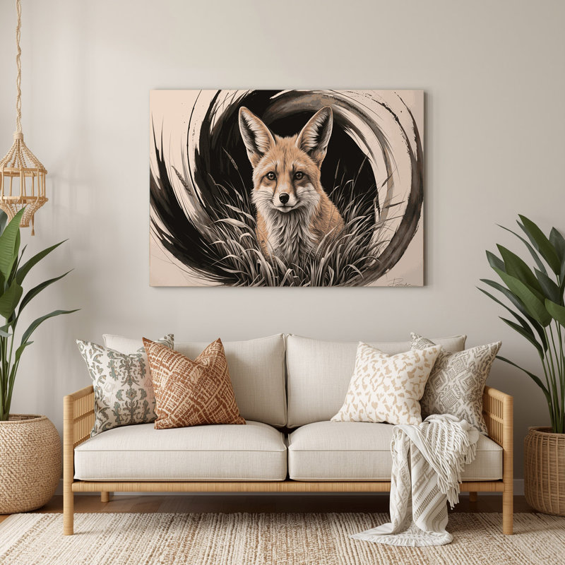 Art mural en métal beige, H 12 po x l 18 po