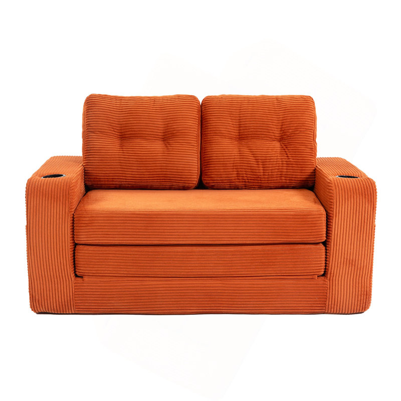 Canapé-lit convertible, canapé-lit double extensible, canapé-lit convertible 2 en 1, canapé-lit escamotable avec coussins pour le salon de la chambre à coucher